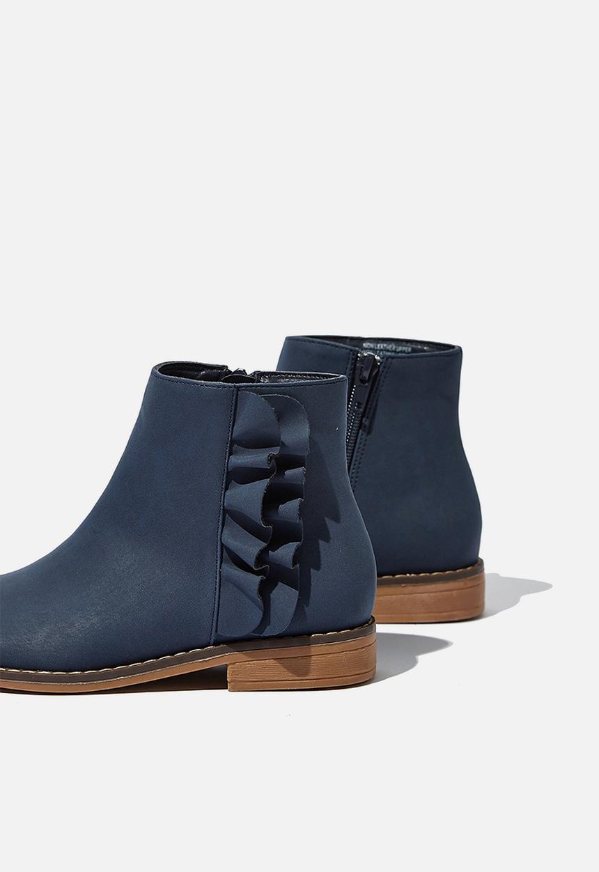 Cotton On - Ruffle ankle boot - navy