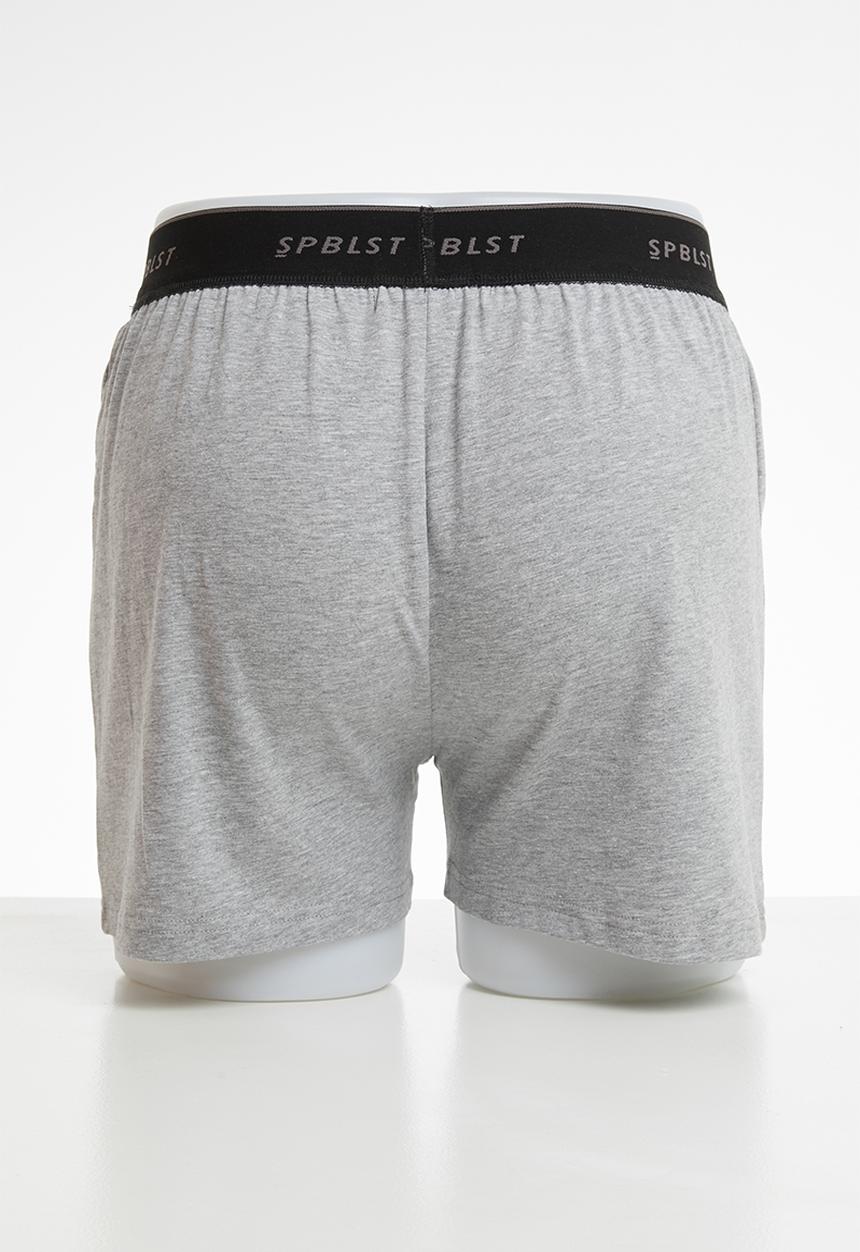 Superbalist - 2 Pack knit boxers - grey