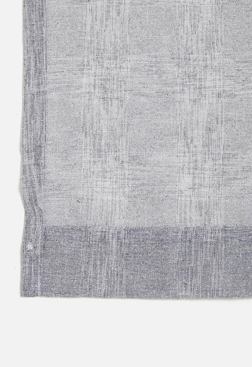 Sixth Floor - Self stripe eyelet curtain - charcoal