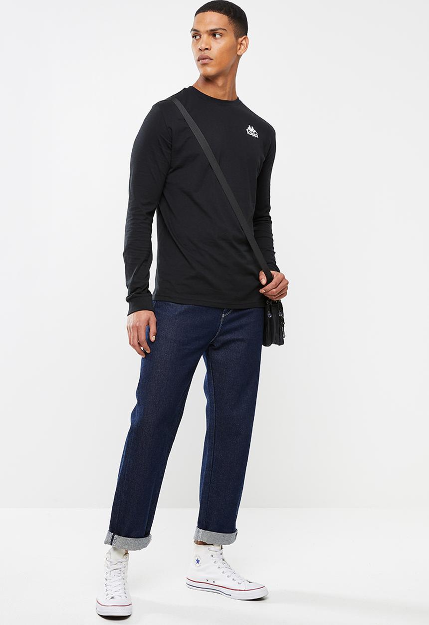 KAPPA - Authentic crew sweat top - black & white