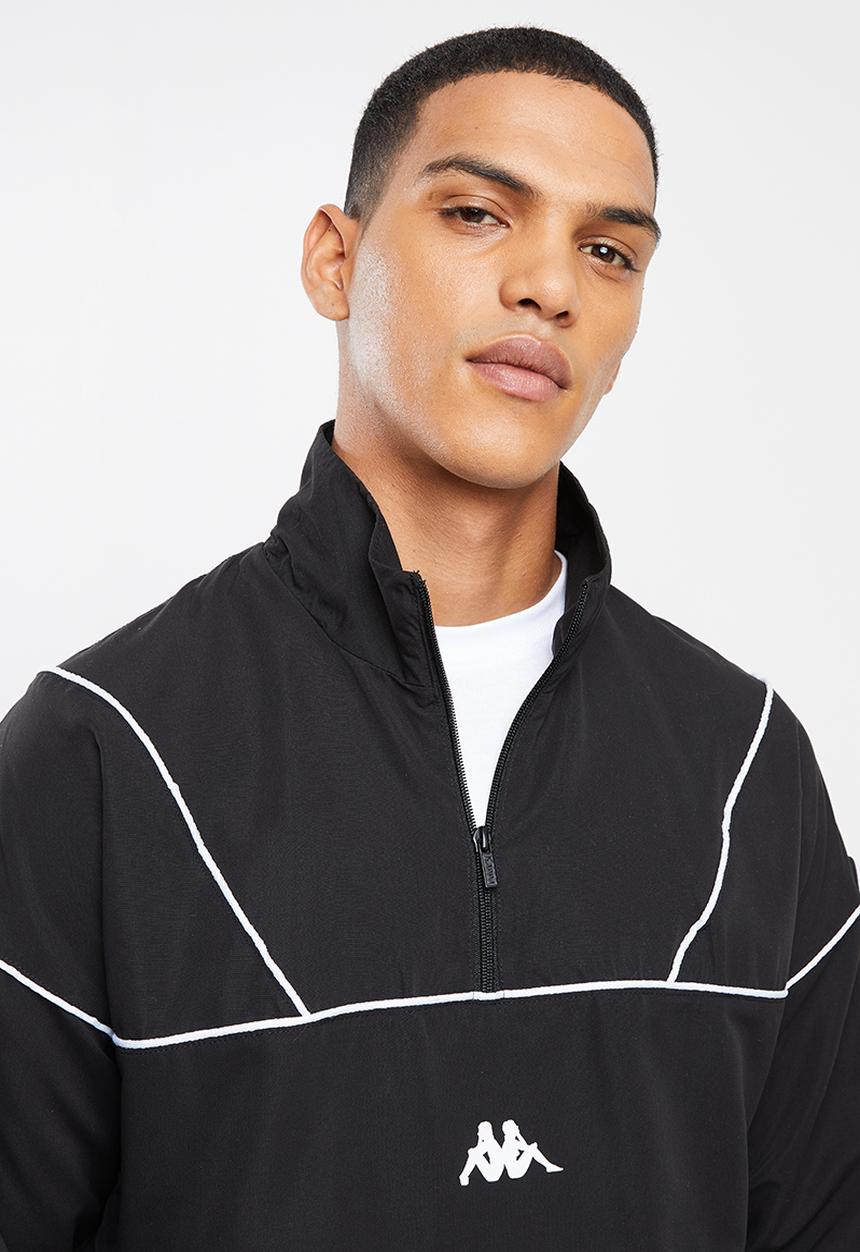 KAPPA - Authentic turny 1/4 zip jacket - black & white