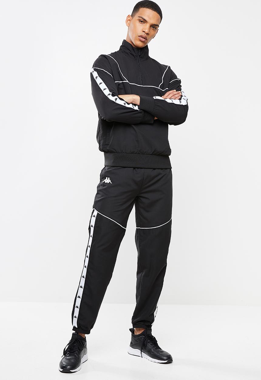 KAPPA - Authentic turny 1/4 zip jacket - black & white