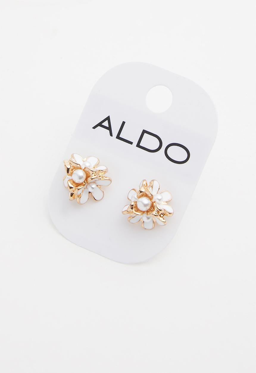 ALDO - Cadauwet earrings - white & gold 