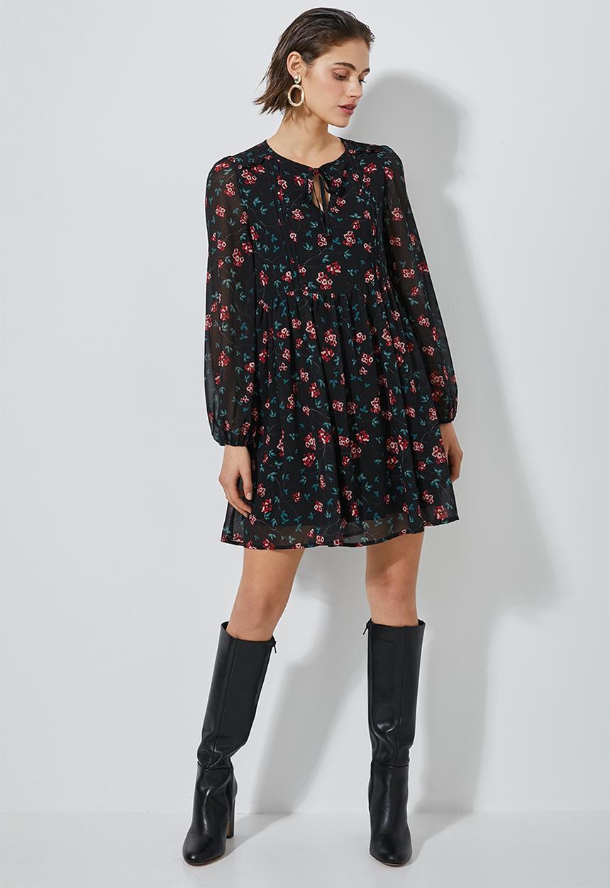 Superbalist - Chiffon babydoll dress - multi 