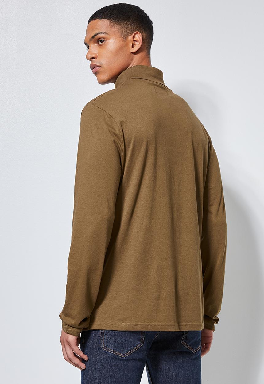 Superbalist - Plain roll neck tee - brown