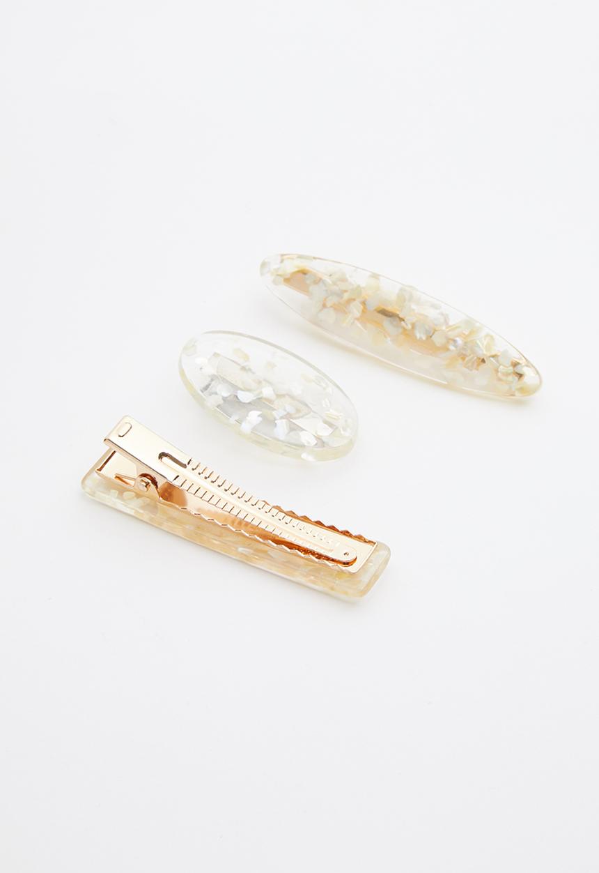 Superbalist - Glitter resin hair slides - multi