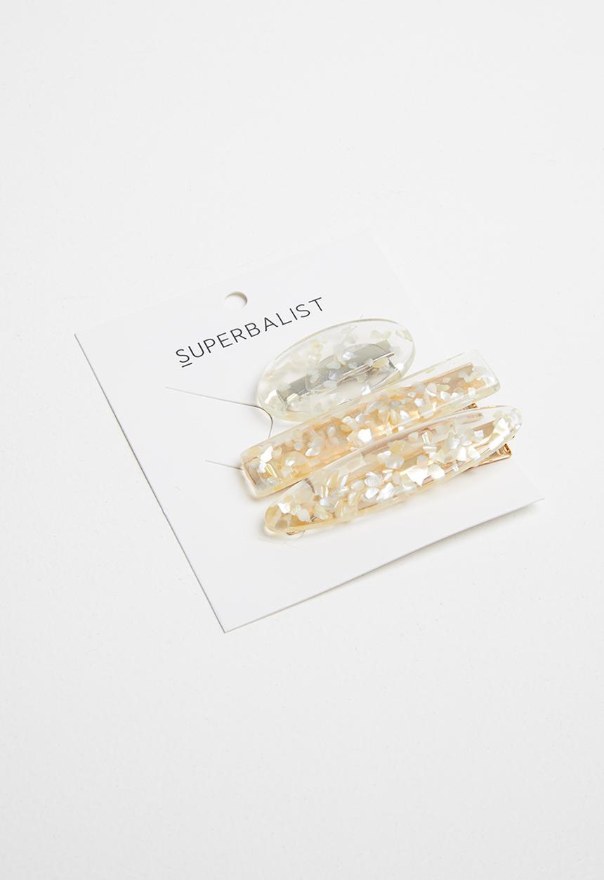 Superbalist - Glitter resin hair slides - multi