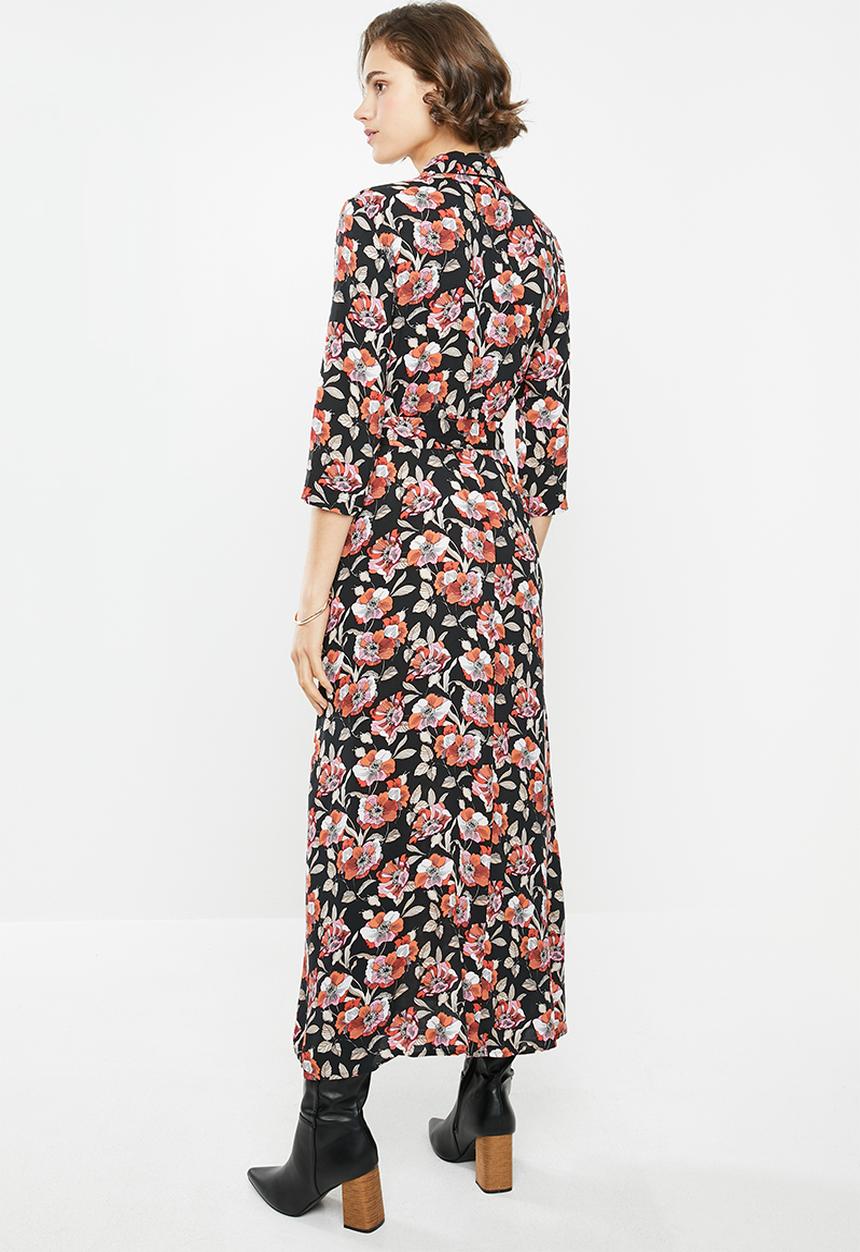 Jacqueline de Yong - Starr life 3/4 maxi dress - black