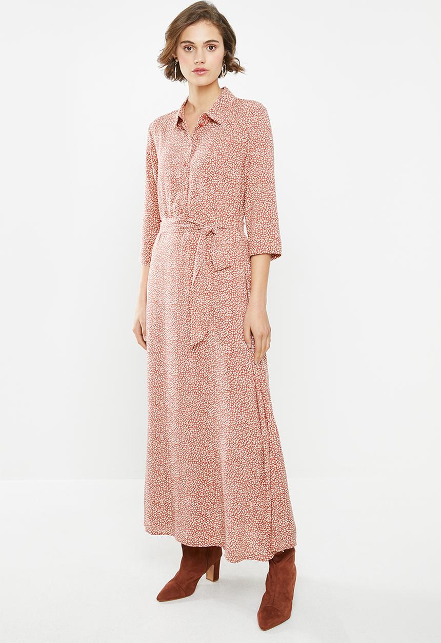 Jacqueline de Yong - Starr life 3/4 maxi dress - red