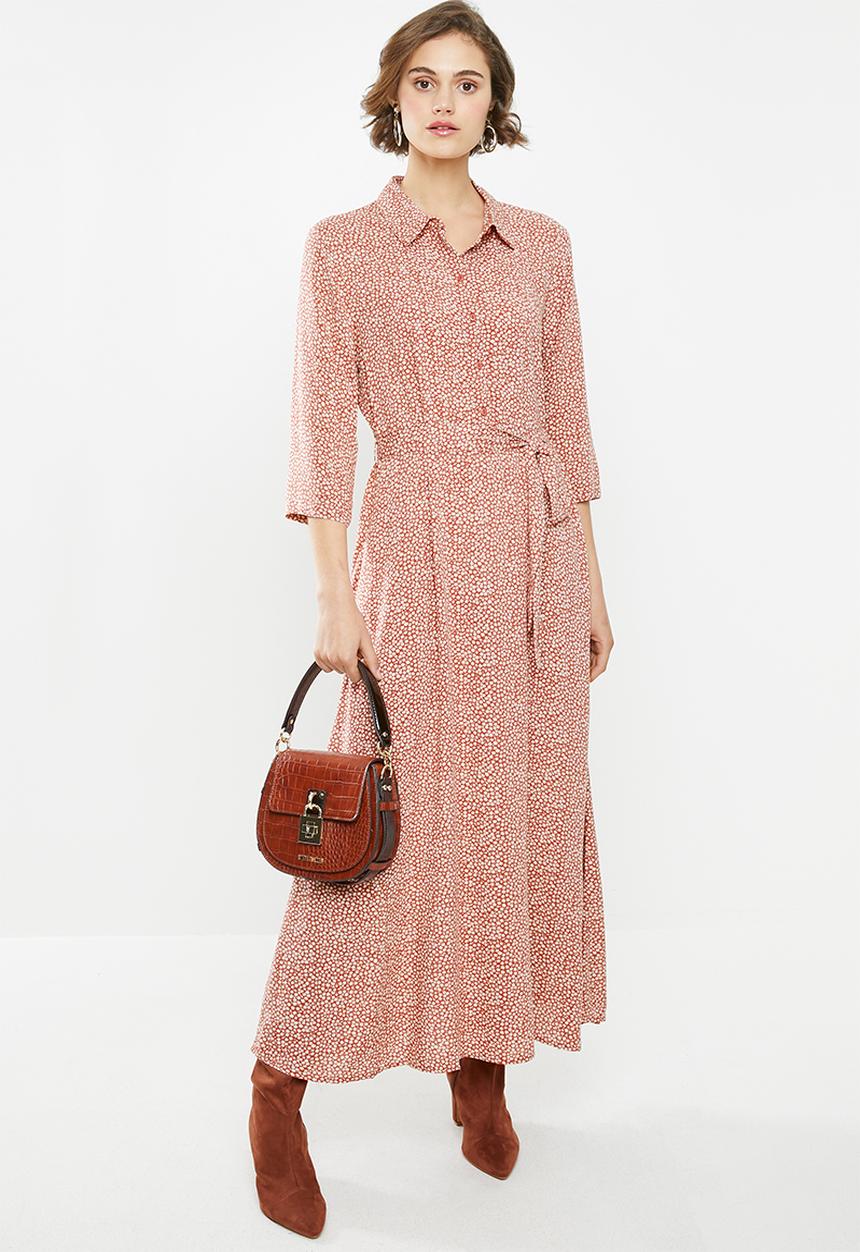 Jacqueline de Yong - Starr life 3/4 maxi dress - red