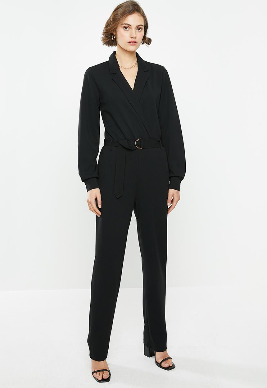 Jacqueline de Yong - Bahati long sleeve jumpsuit - black