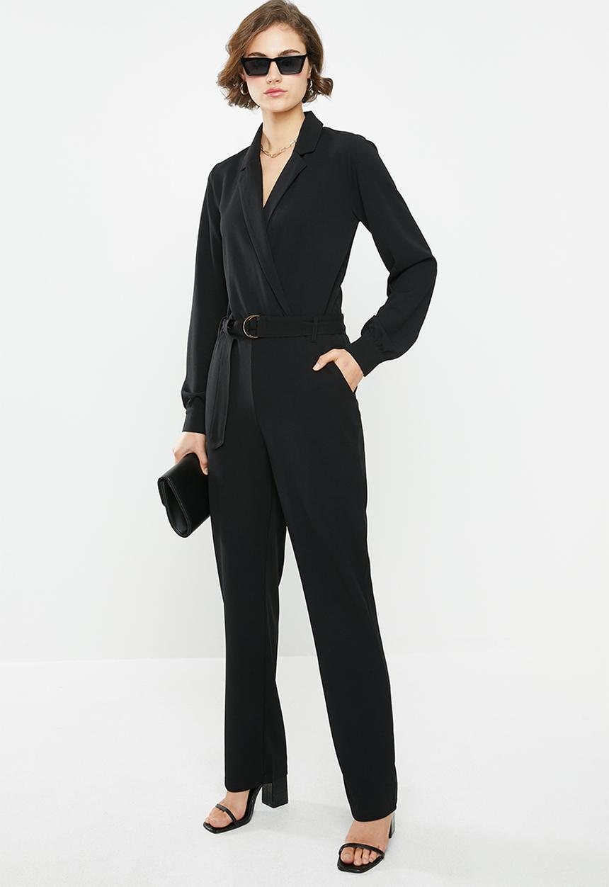 Jacqueline de Yong - Bahati long sleeve jumpsuit - black