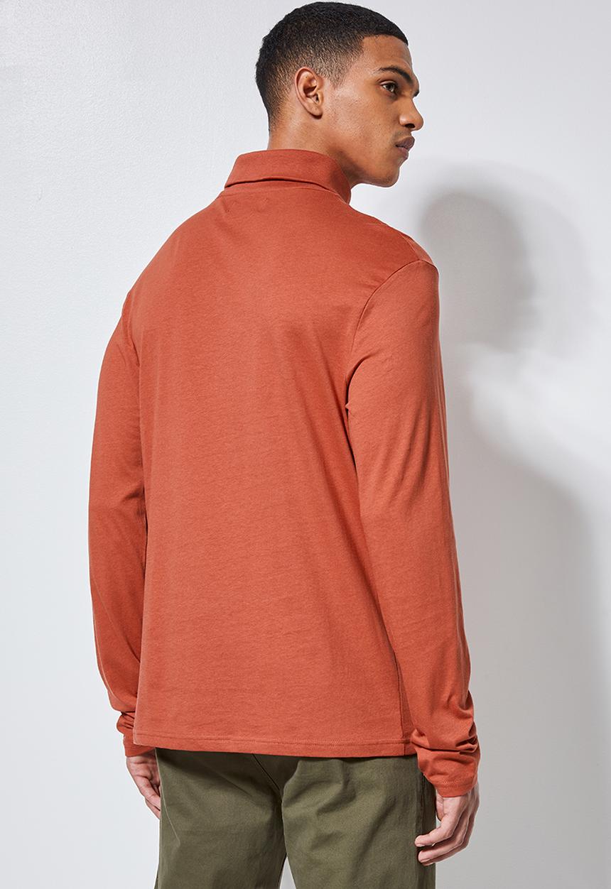 Superbalist - Plain roll neck 2 Pack tees - black & rust