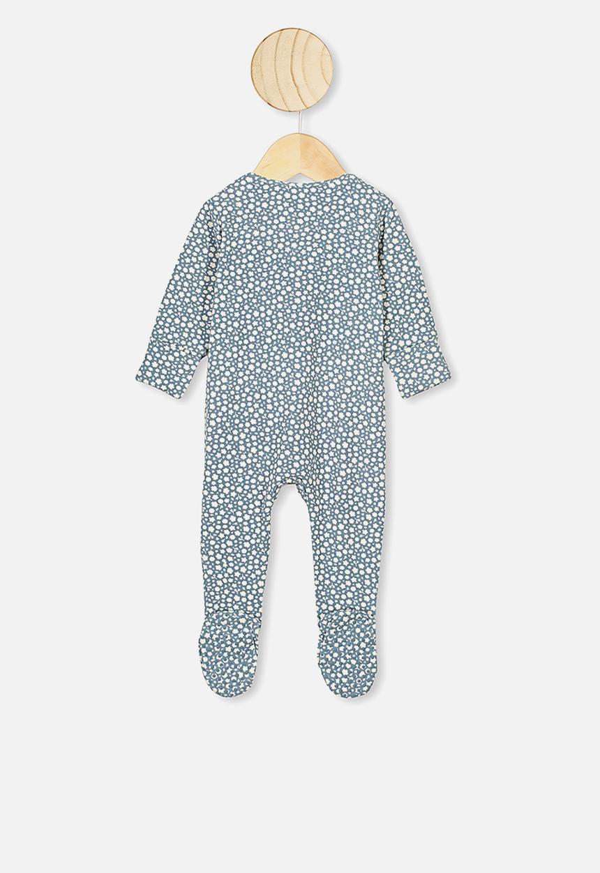 Cotton On - The long sleeve zip romper - blue 