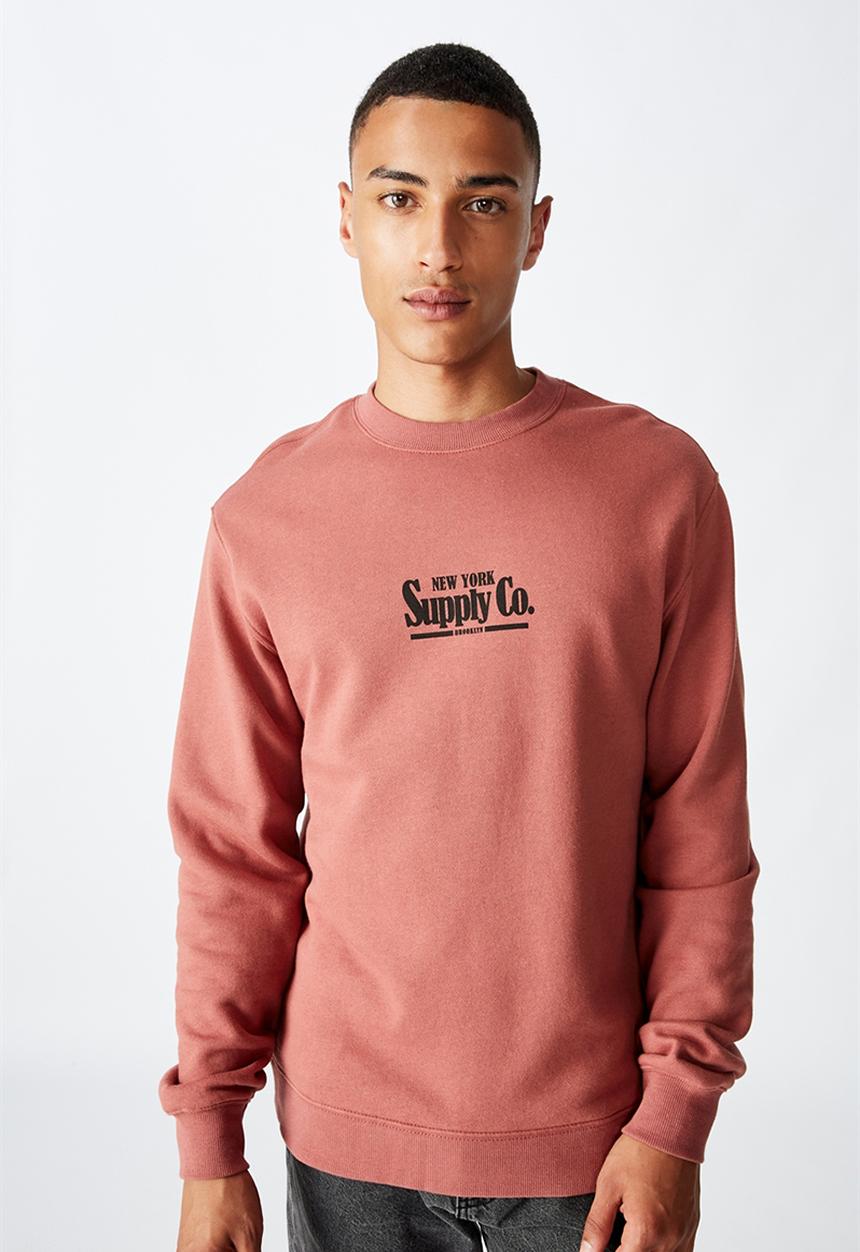 Cotton On - Supply crew fleece - oxblood