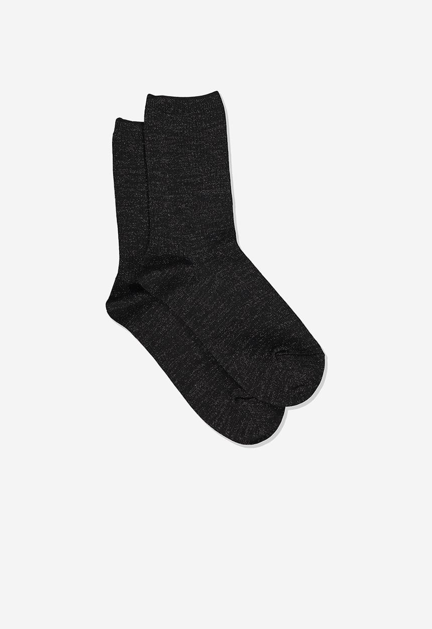 Cotton On - Rosie rib sparkle socks - black