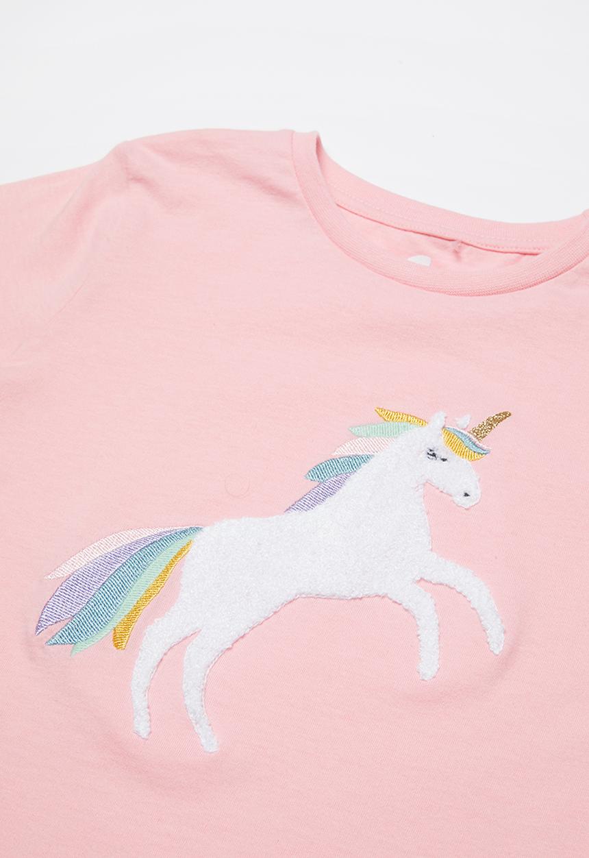 Cotton On - Stevie short sleeve embellished 2 pack  - pink & blue
