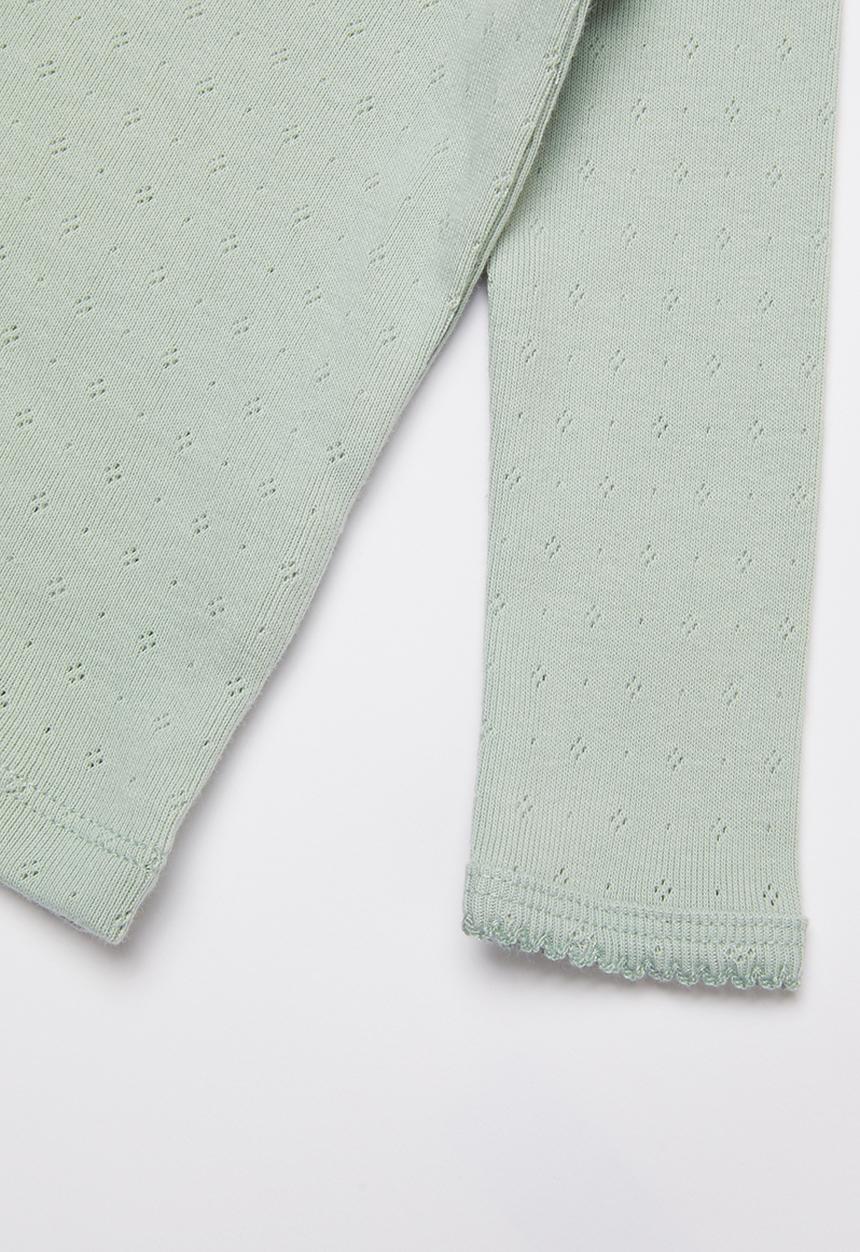 Cotton On - 2 Pack Mich long sleeve pointelle top  - dusty berry & stone green