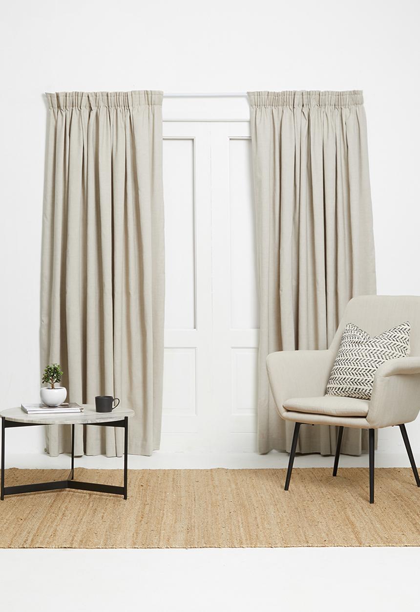 Sixth Floor - Linen look taped curtain - natural