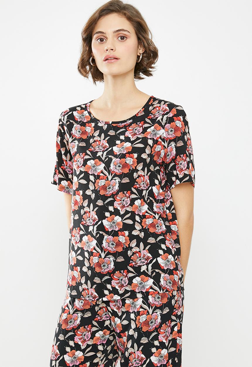 Jacqueline de Yong - Starr life short sleeve top - multi 
