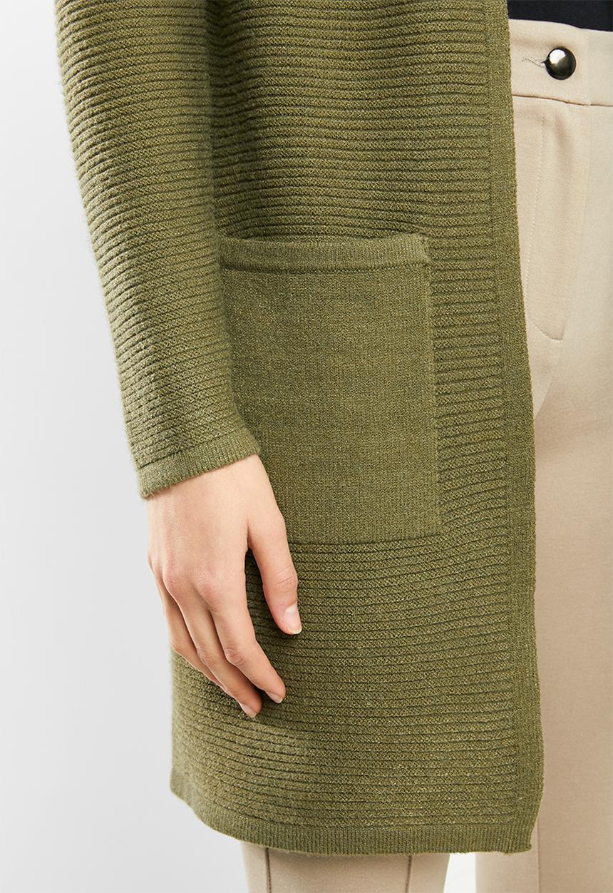Jacqueline de Yong - Mollo long sleeve structure cardigan - olive