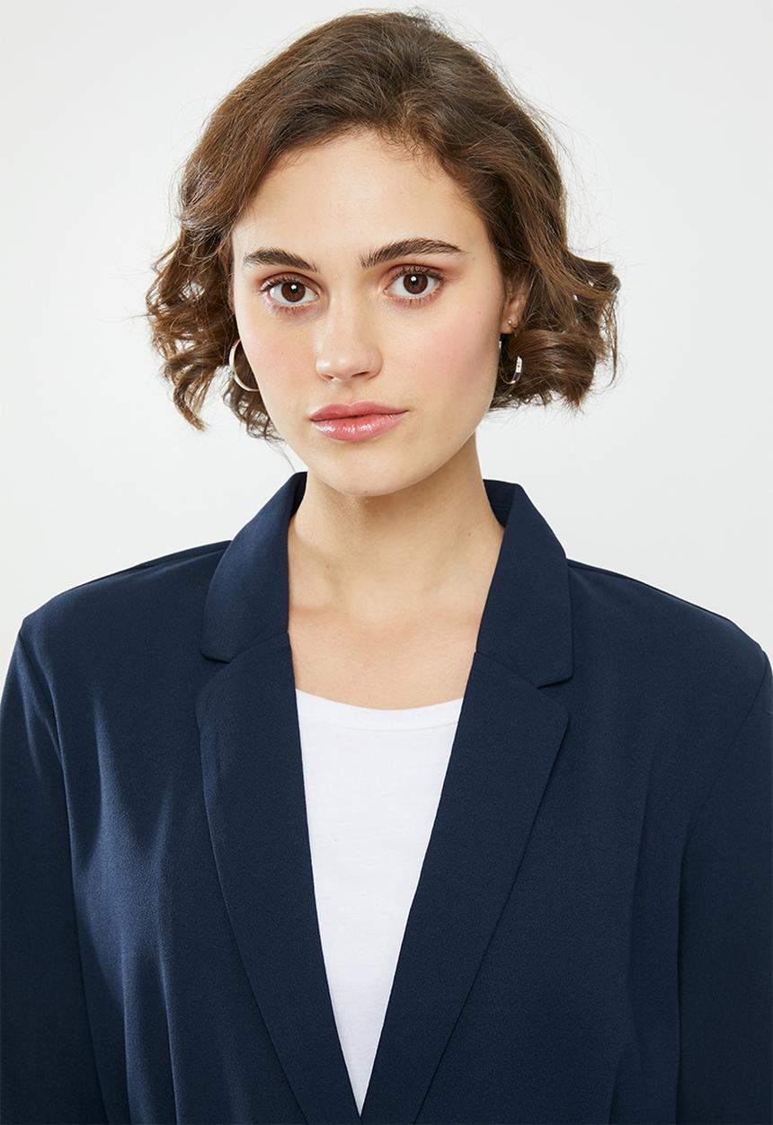Jacqueline de Yong - One catia treat long sleeve blazer - navy