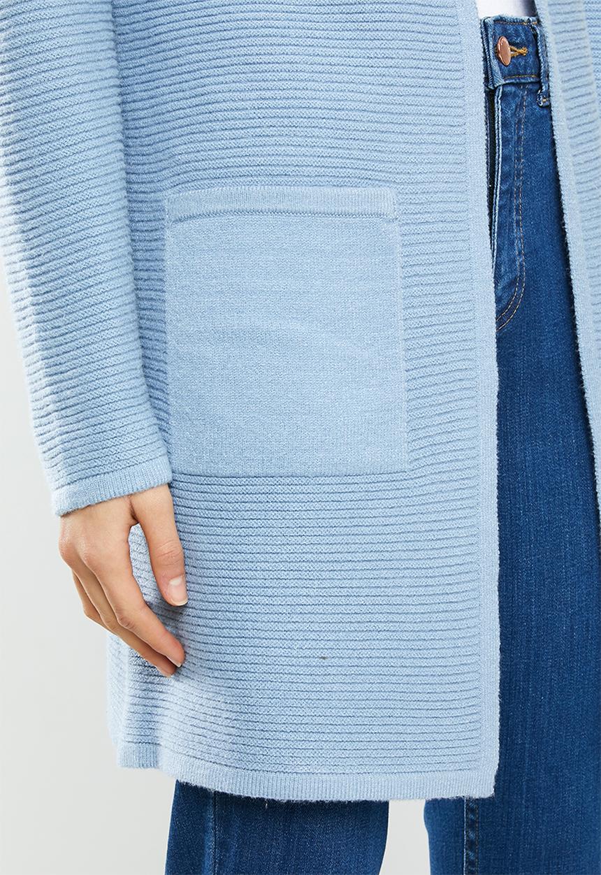 Jacqueline de Yong - Mollo long sleeve structure cardigan - blue 