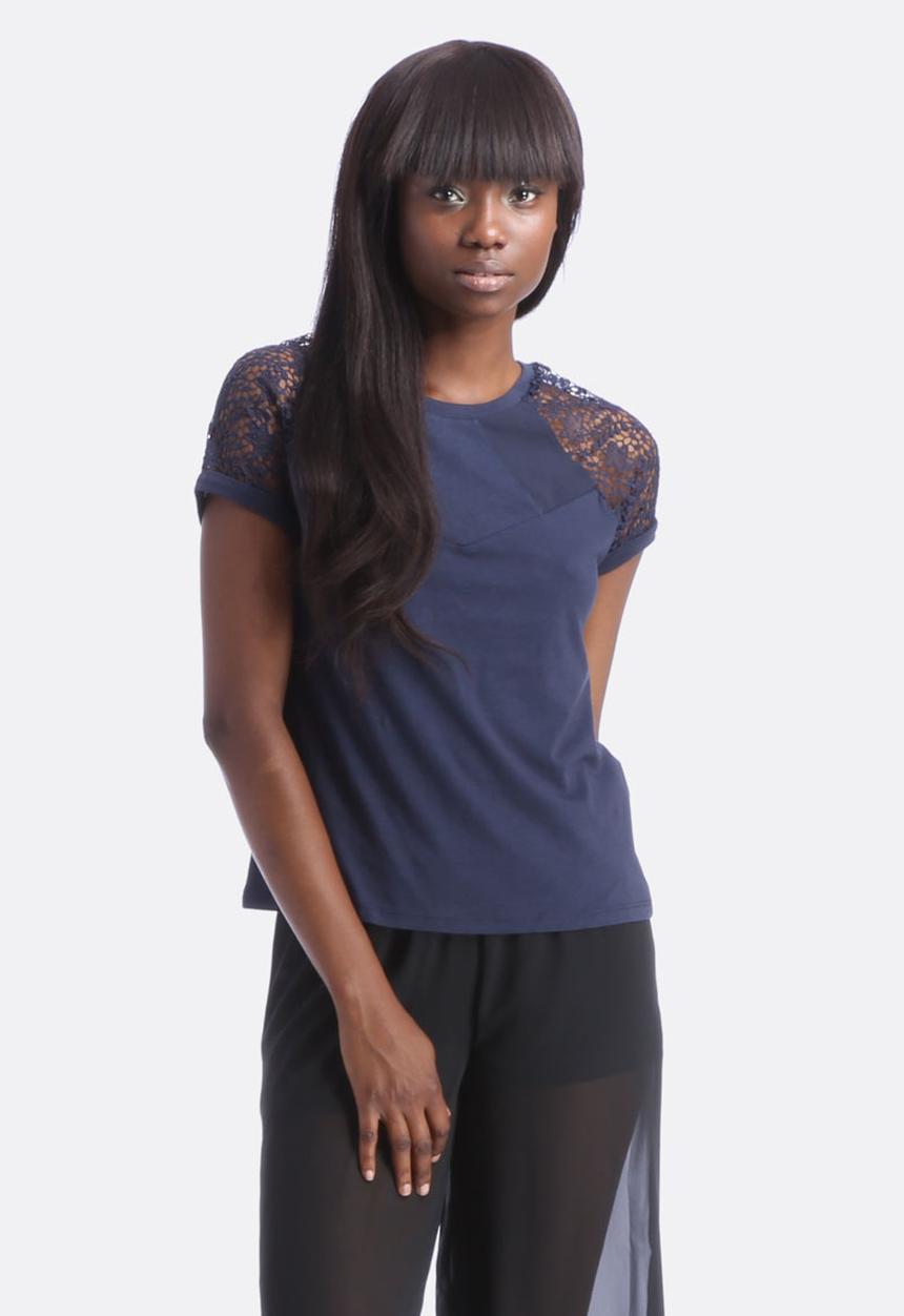 Vero Moda - Jane Lace Sleeve S/S Top