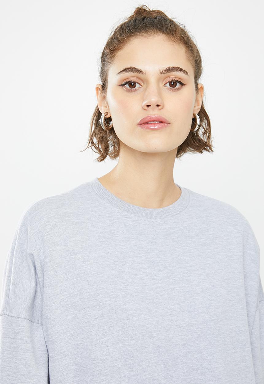 Missguided - Basic sweater dress - grey