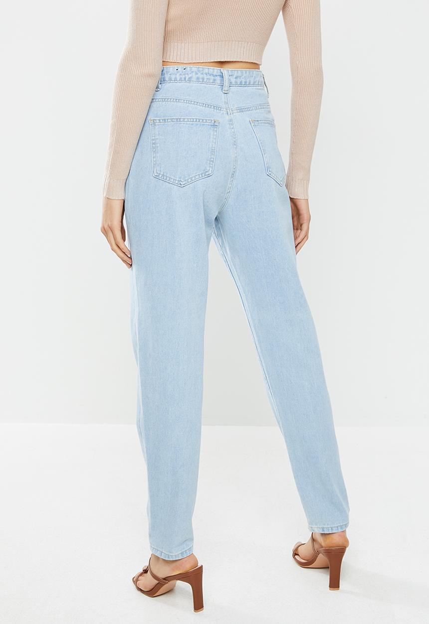 Missguided - Utility button plain riot jean - blue