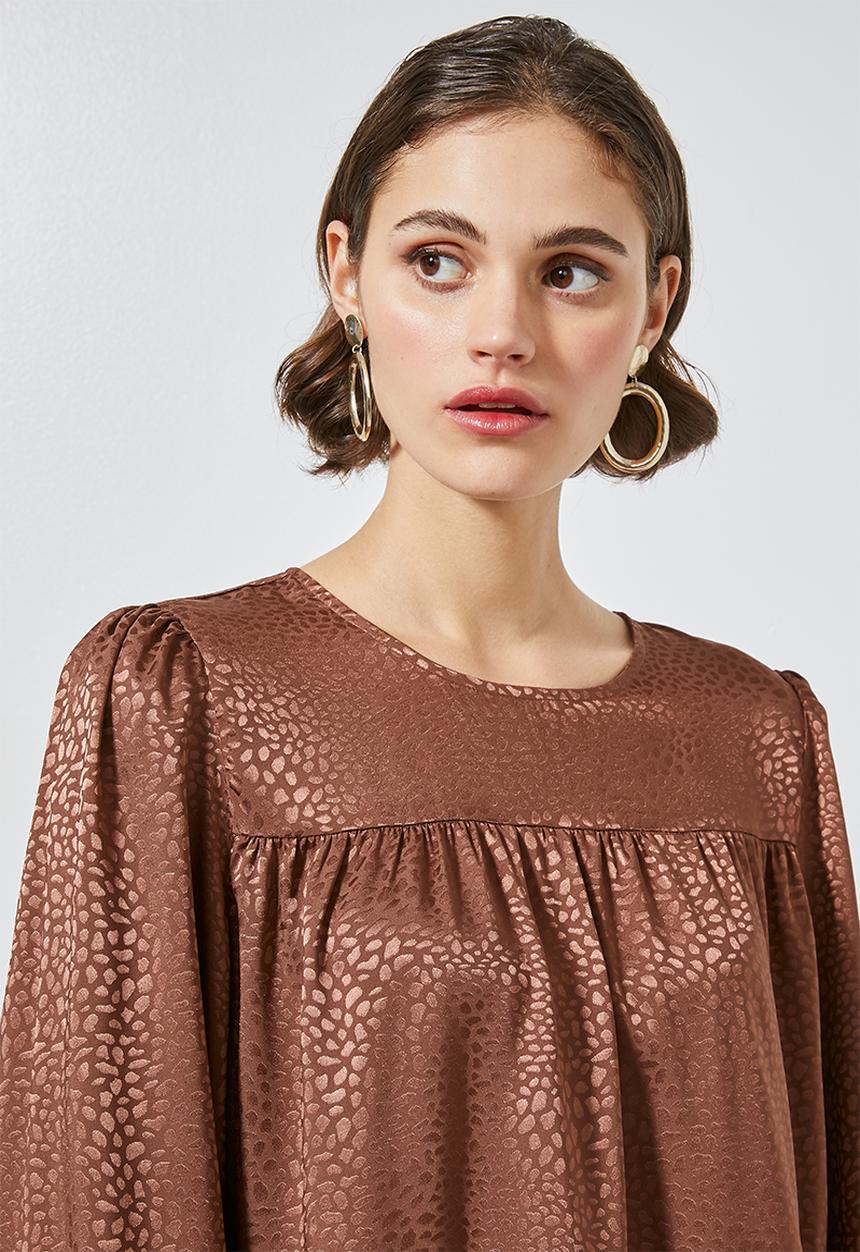 Superbalist - Tiered babydoll dress - tobacco