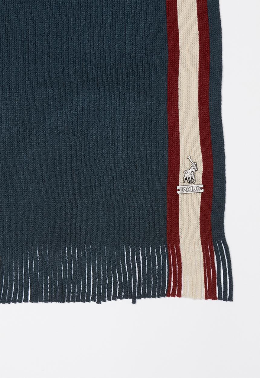 POLO - Chris polo scarf & beanie set - navy & beige 