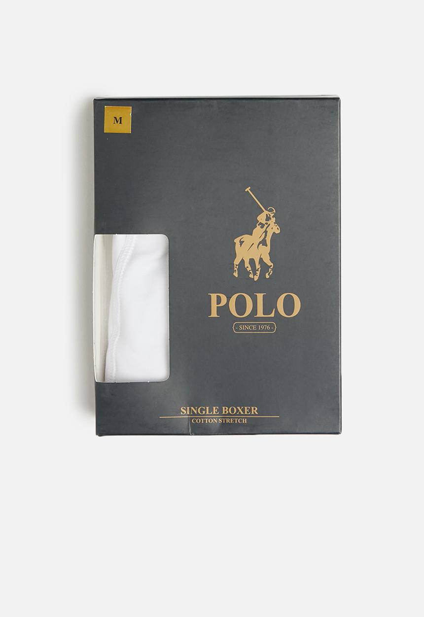 POLO - Ellis big pony knit boxer - white