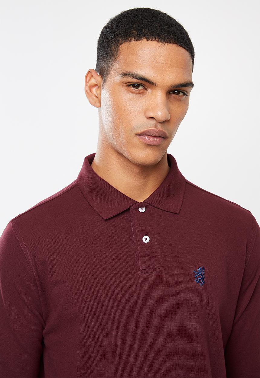 Pringle of Scotland - St Augustine long sleeve styled sps - burgundy 
