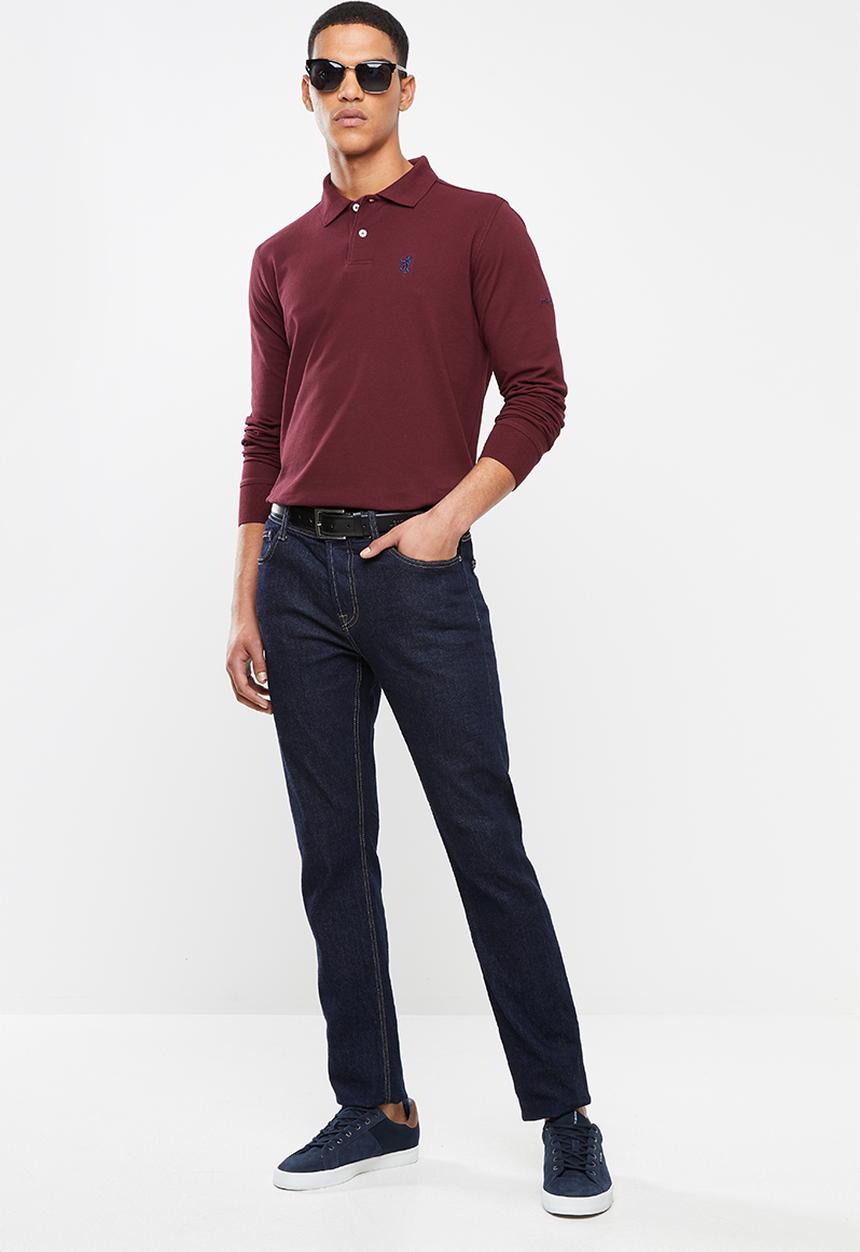 Pringle of Scotland - St Augustine long sleeve styled sps - burgundy 