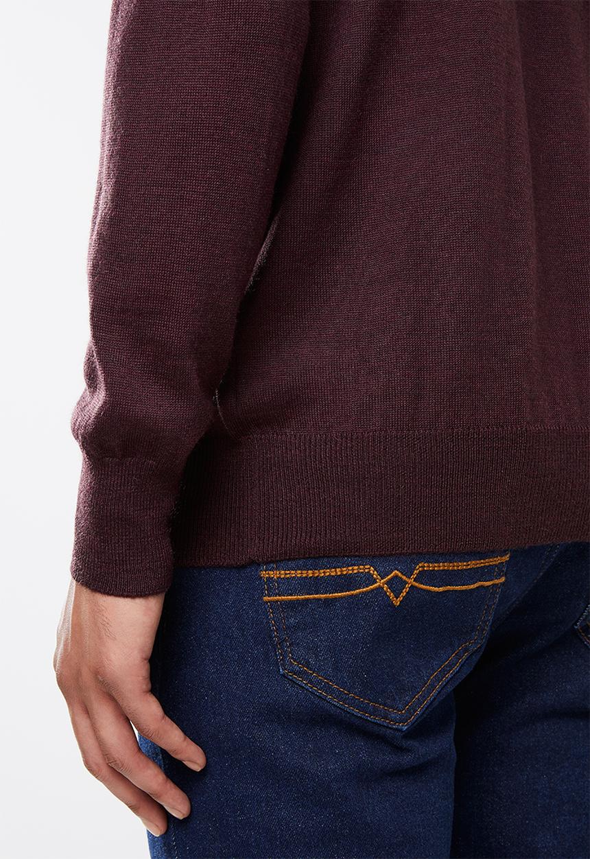 Pringle of Scotland - Peter round neck knit - burgundy