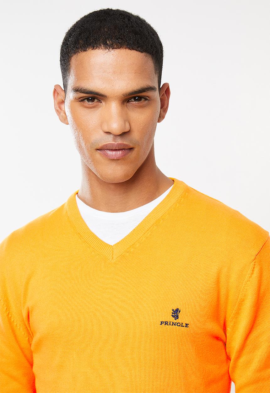 Pringle of Scotland - Raiden v-neck knit - yellow 