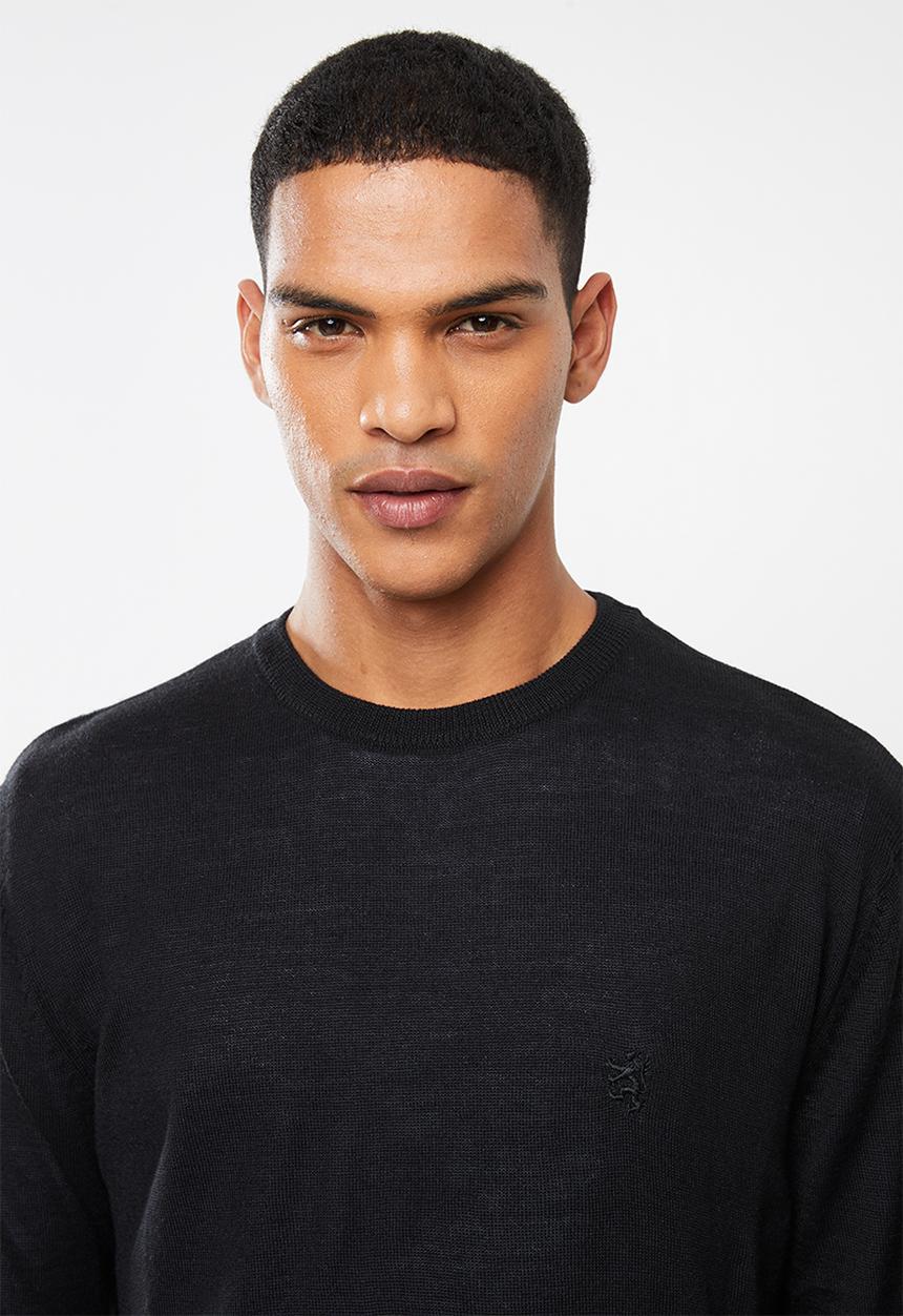 Pringle of Scotland - Peter round neck knit - black