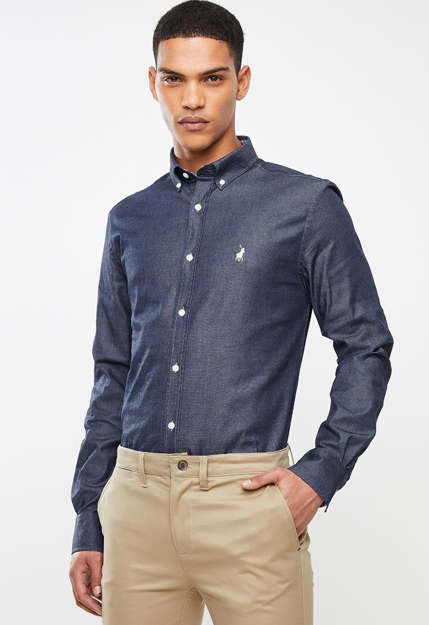 POLO - Louis signature long sleeve shirt - navy