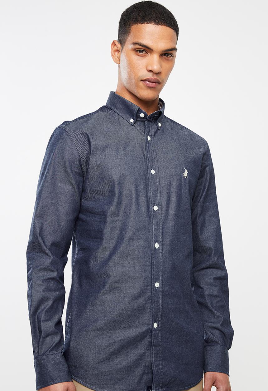 POLO - Louis signature long sleeve shirt - navy