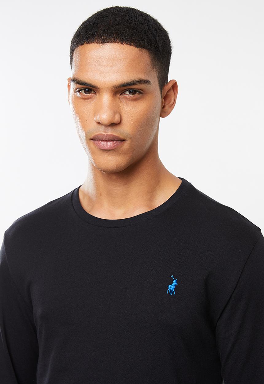 POLO - Paul long sleeve crew neck T-shirt - black