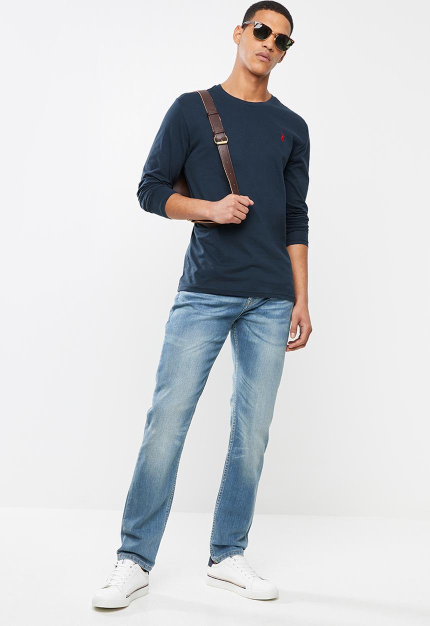 POLO - Paul long sleeve crew neck T-shirt - navy