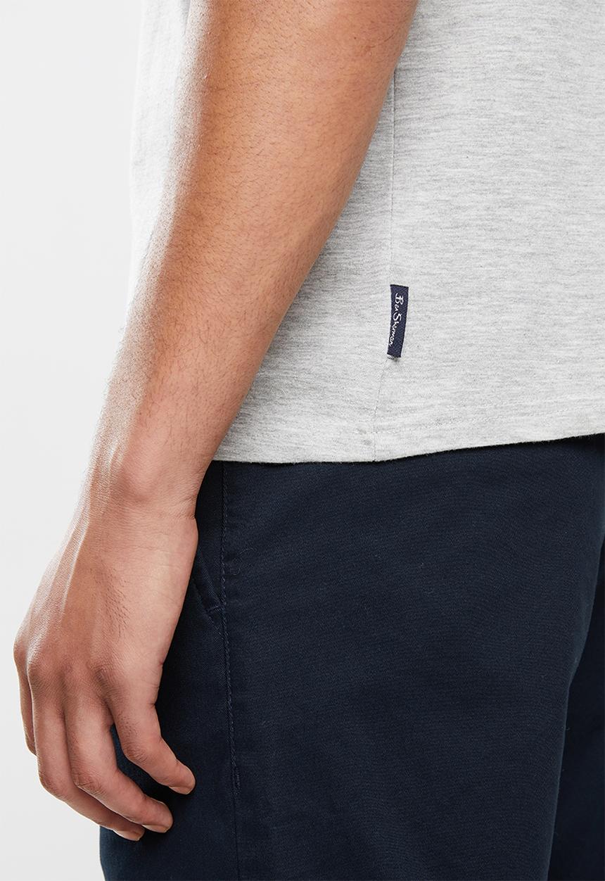 Ben Sherman - ESSENTIAL TEE CREW - GREY MELANGE