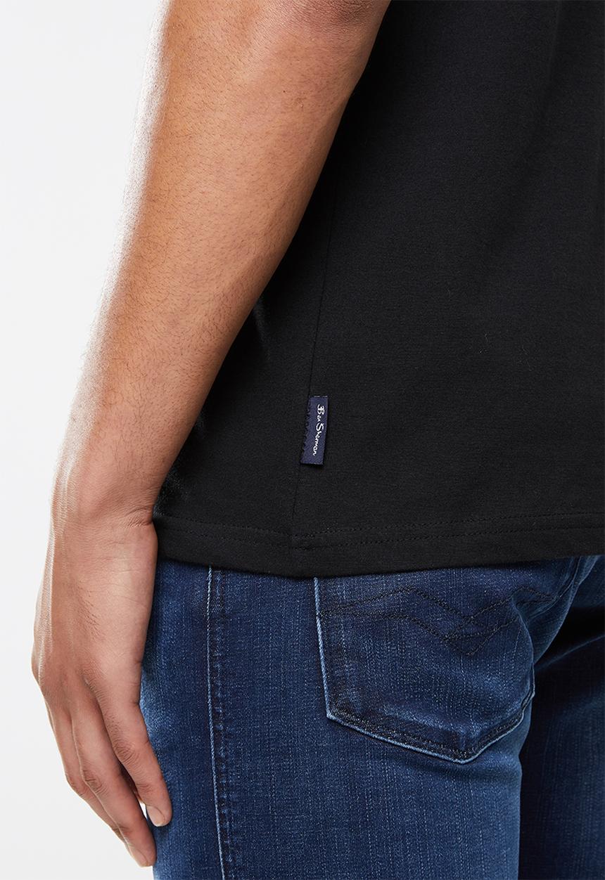 Ben Sherman - ESSENTIAL TEE CREW - BLACK