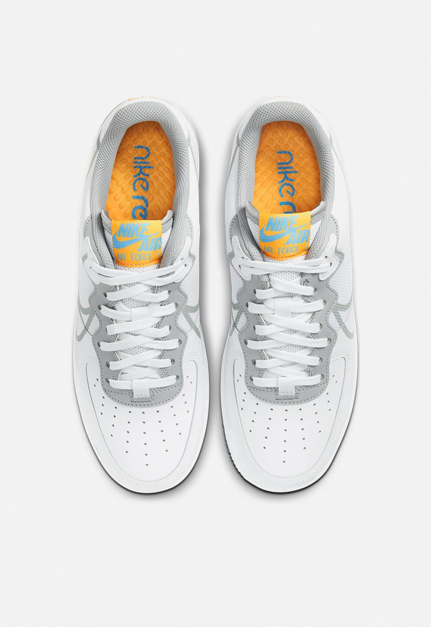 Nike - Air Force 1 react - white / lt smoke grey-university gold