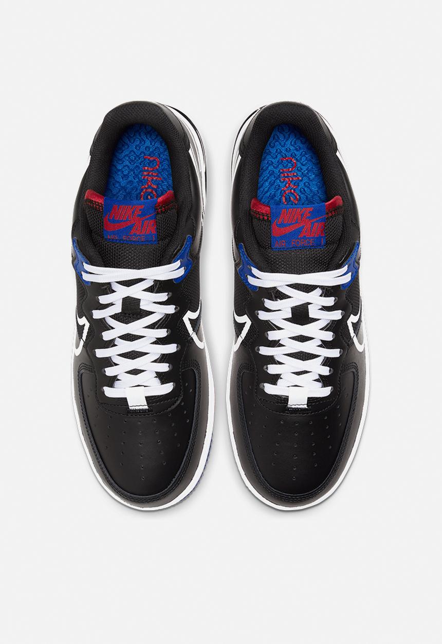 Nike - Air Force 1 react - black / white-gym red-gym blue
