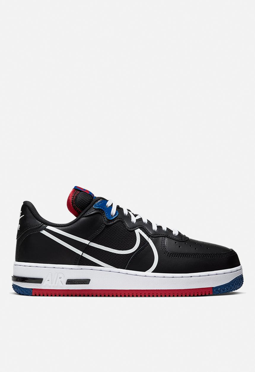 Nike - Air Force 1 react - black / white-gym red-gym blue