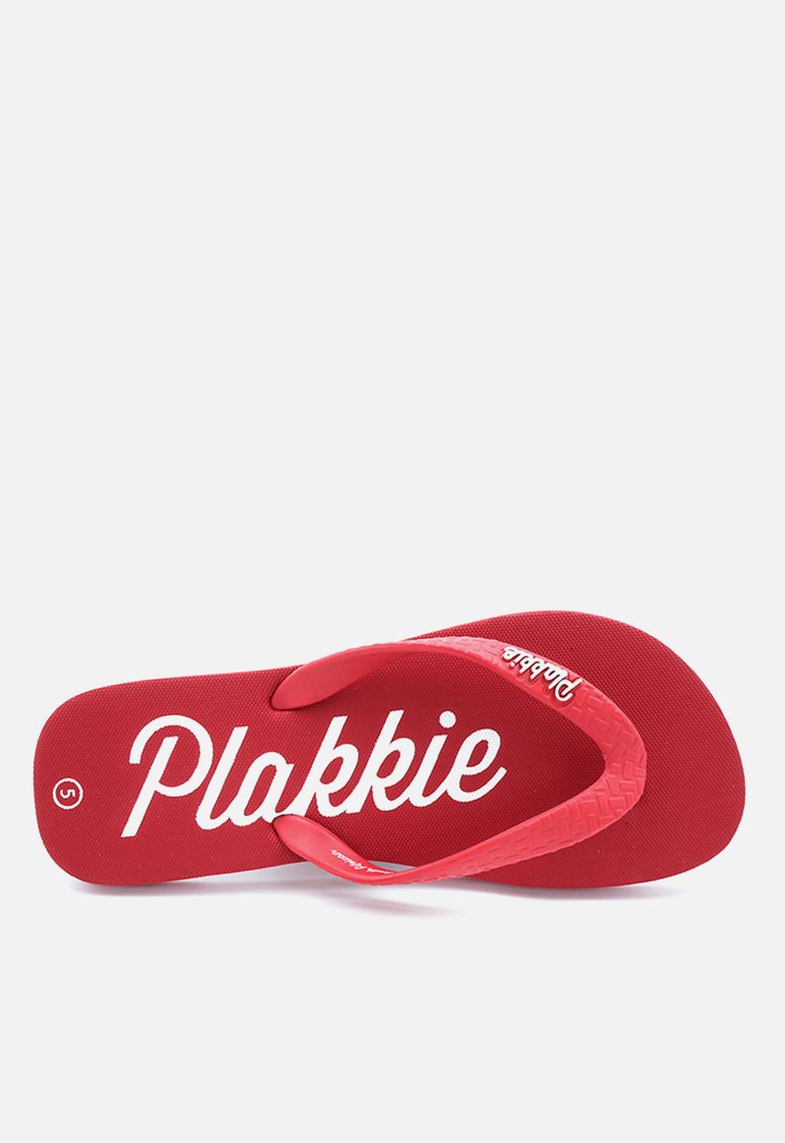Plakkie - Plakkie flip-flop - lookut red & white