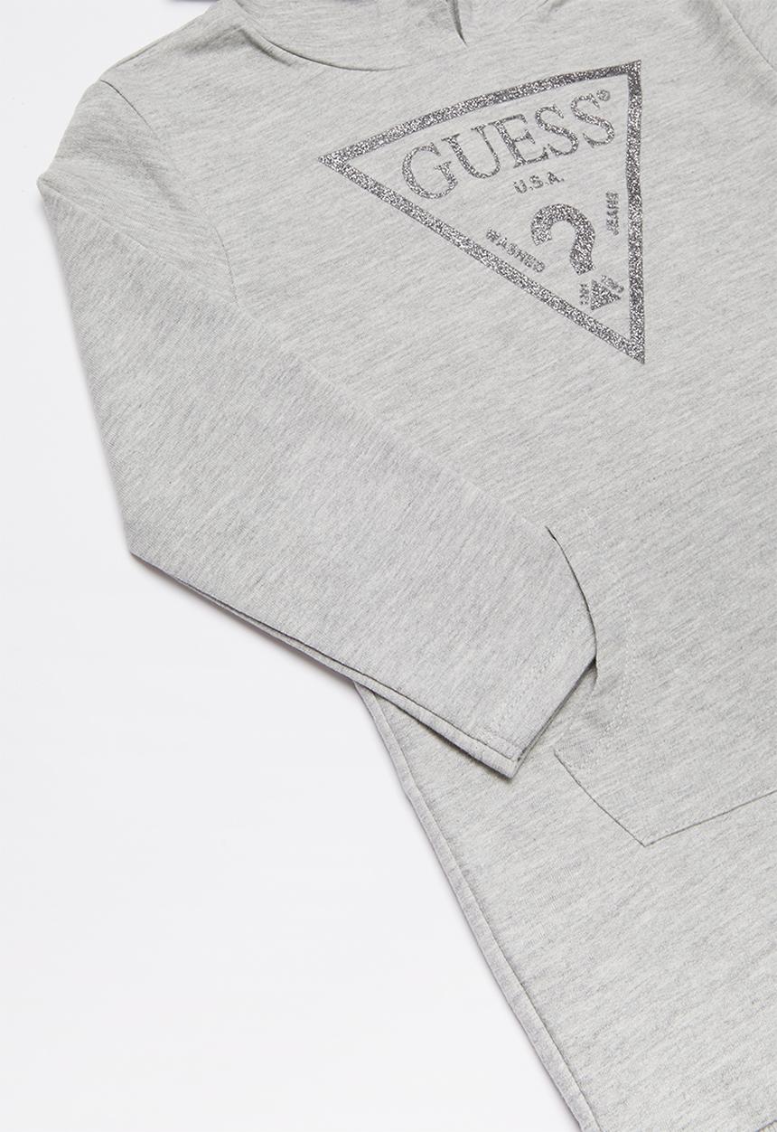 GUESS - Long sleeve longer length active fashion top - grey melange