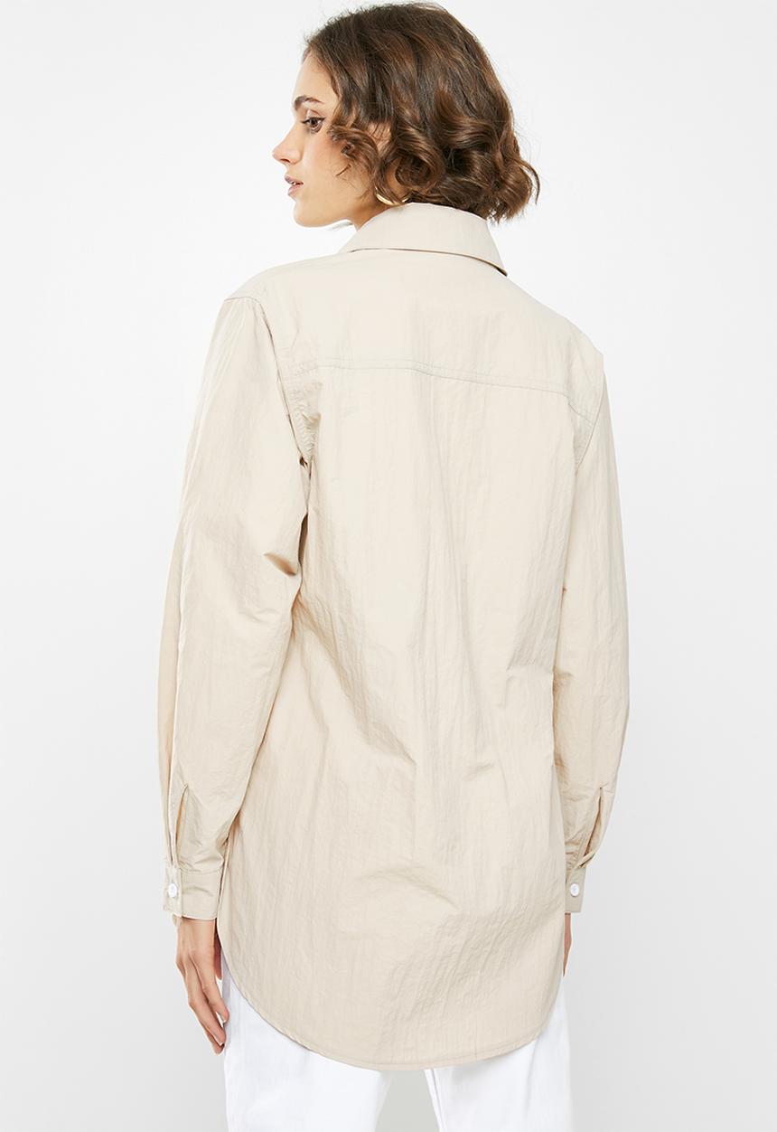 Missguided - Nylon shirt - beige 